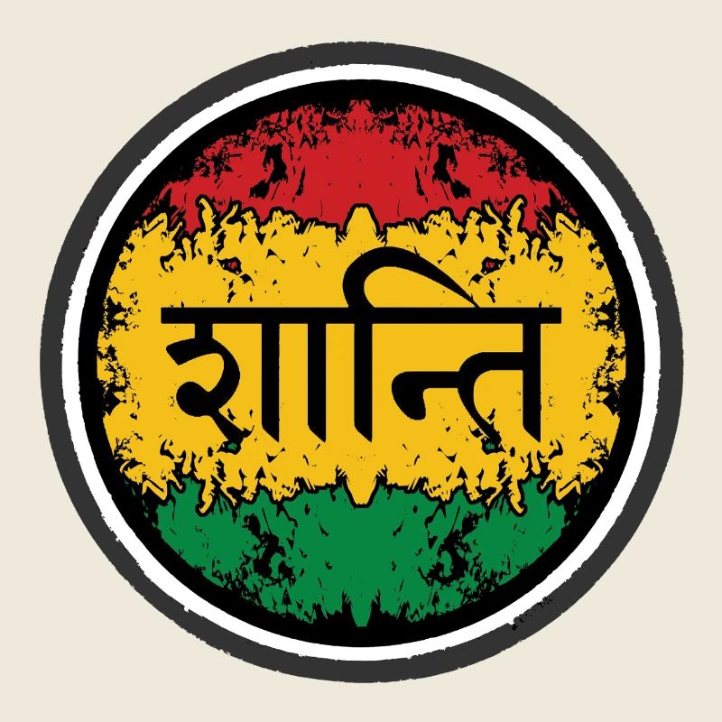 Peace on reggae symbol