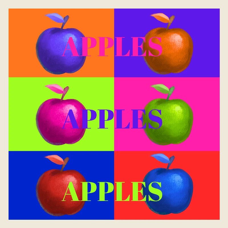 Pop Art Apple Collage Design