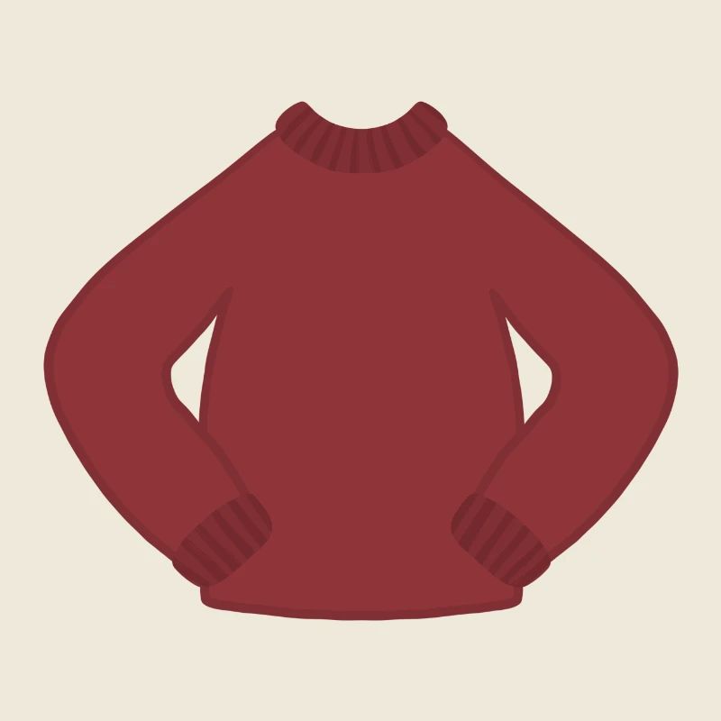 Rostrot Kuscheliger Strickpullover