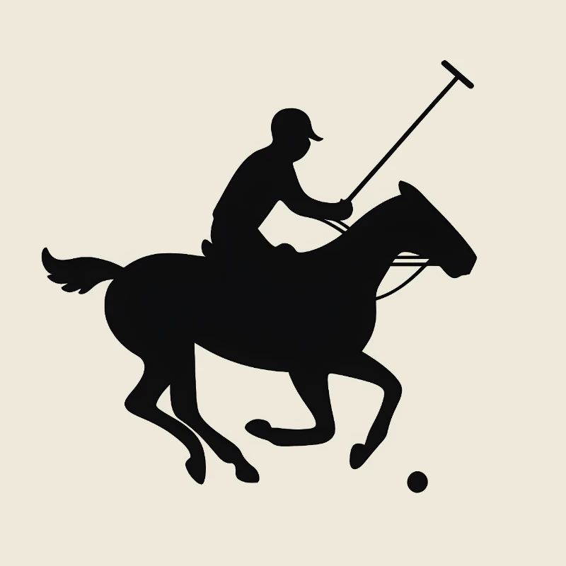 Galloping Jockey Silhouette Design