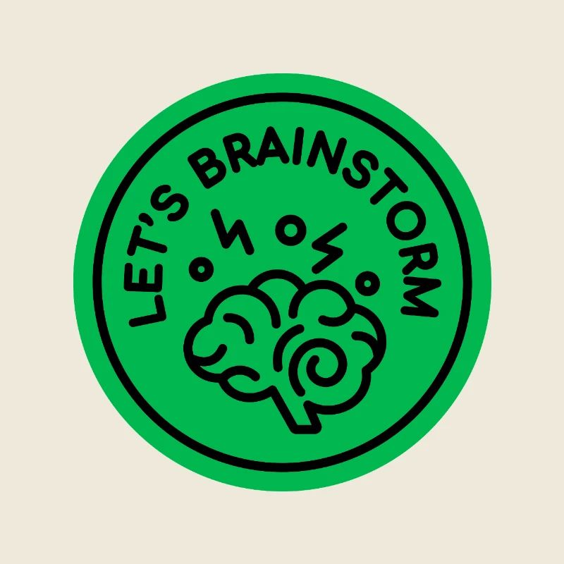 Creative Brain with Motivational Slogan