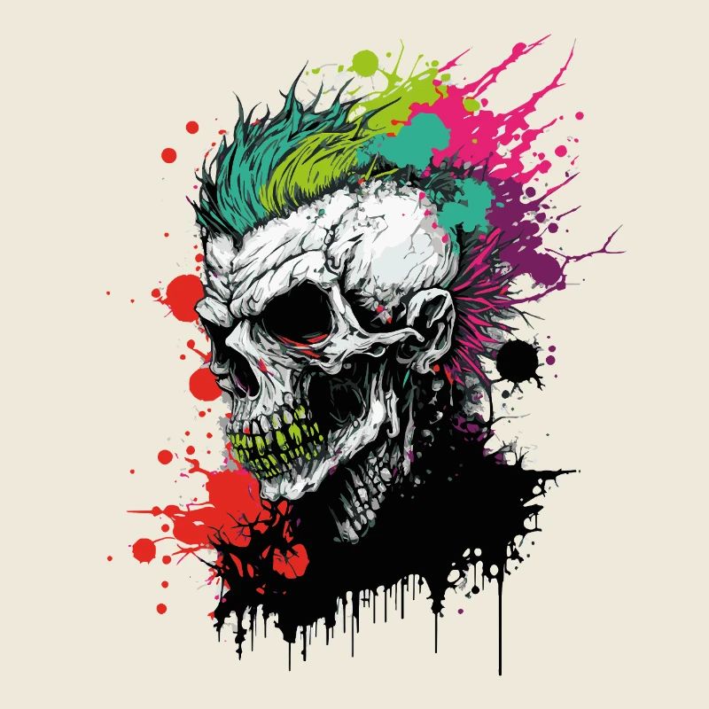 Regenbogen Zombie Punk