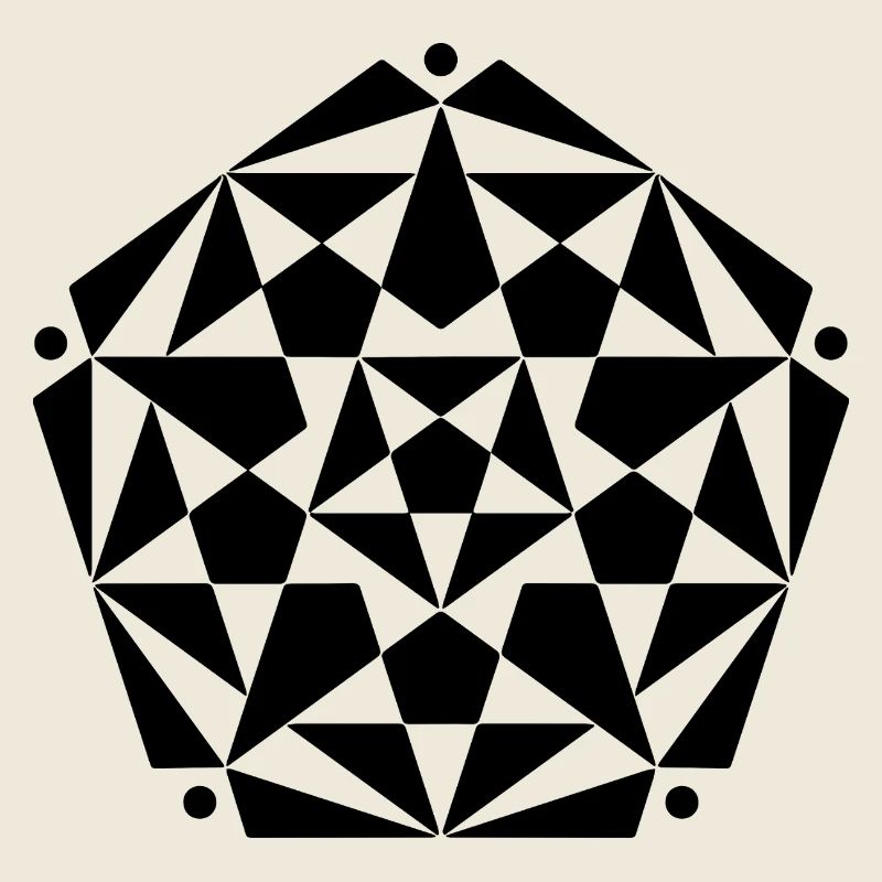 Fractal Pentagram Star Design