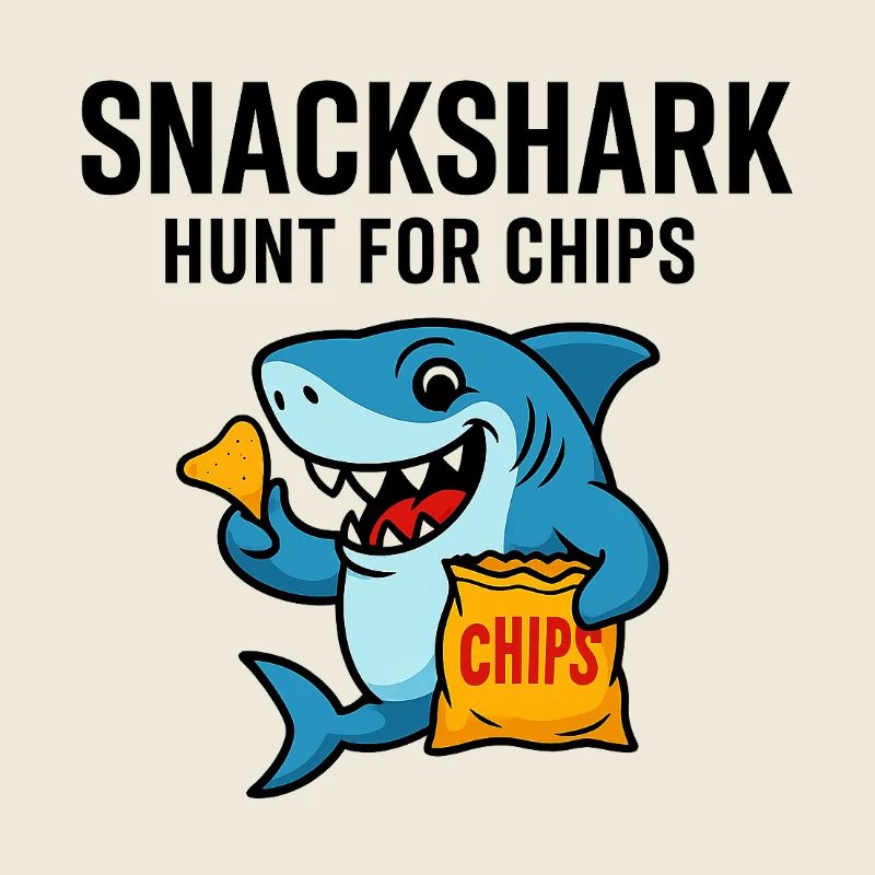 Niedlicher Haifisch mit Chips