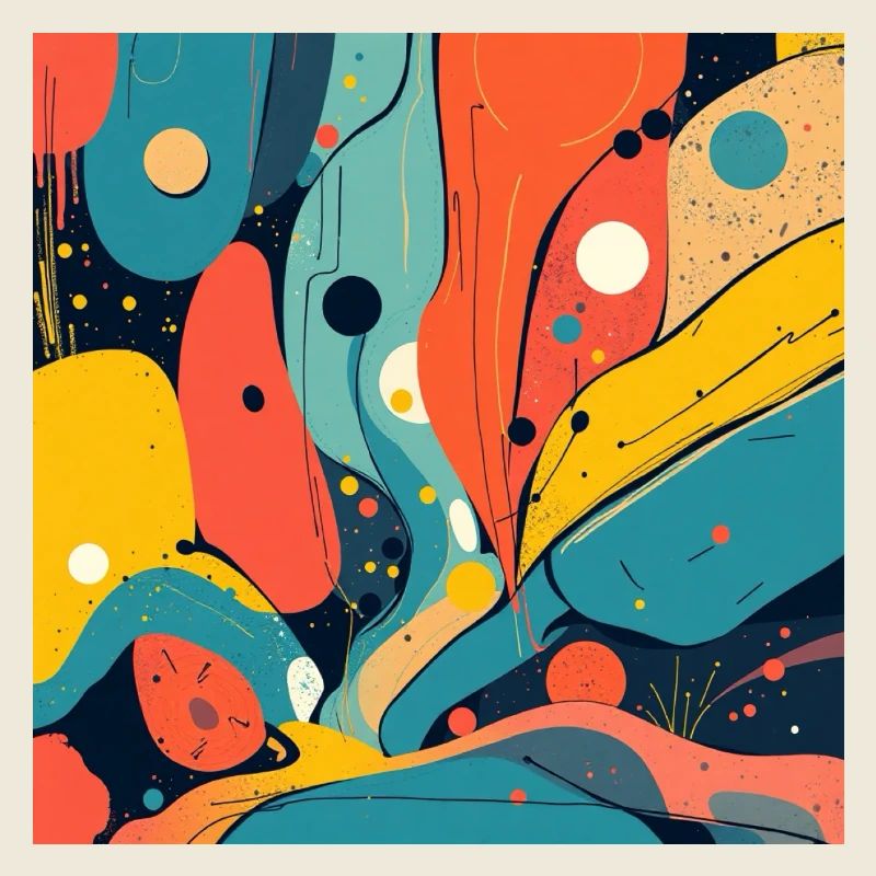 Explosion de couleurs abstraites dans des tons chauds