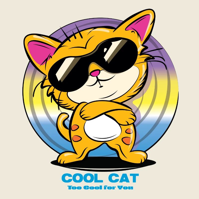 Chat cool avec des lunettes de soleil