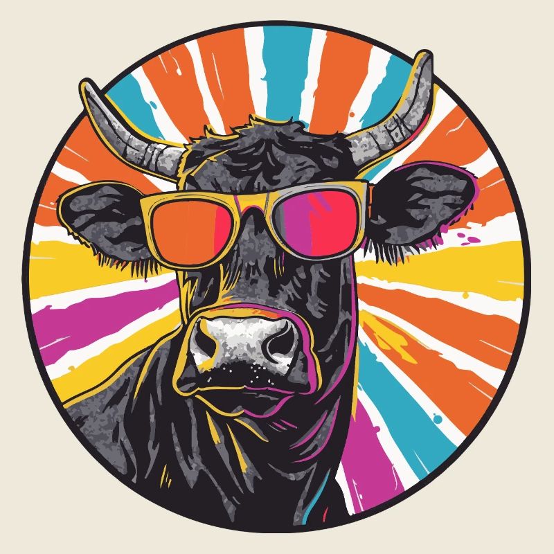  Bullen mit Sonnenbrille