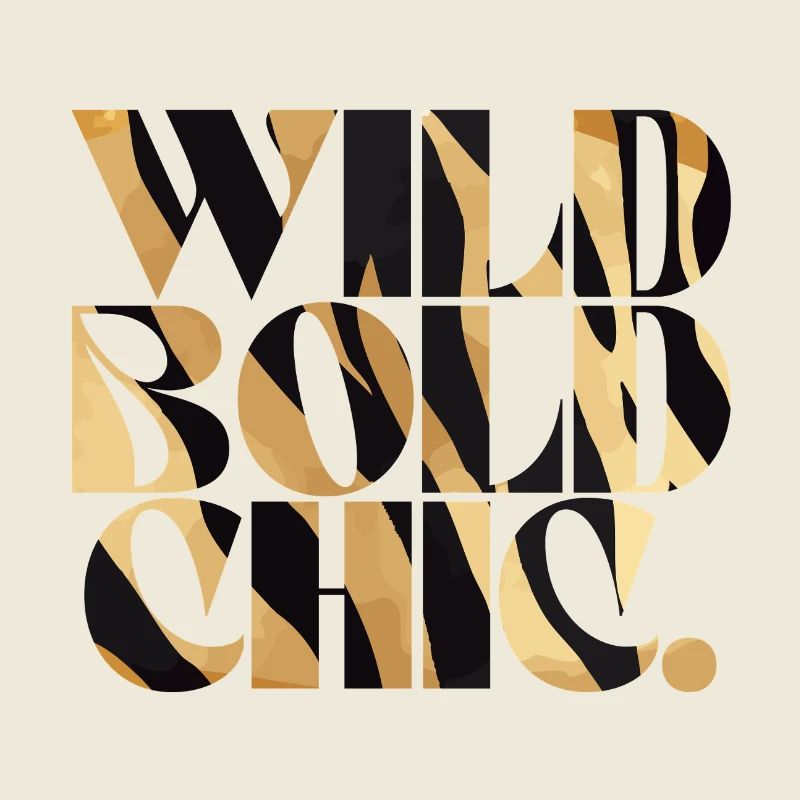 Typographie imprimée Wild Bold Chic