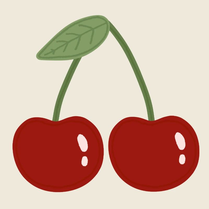 Illustration de cerise jumelle