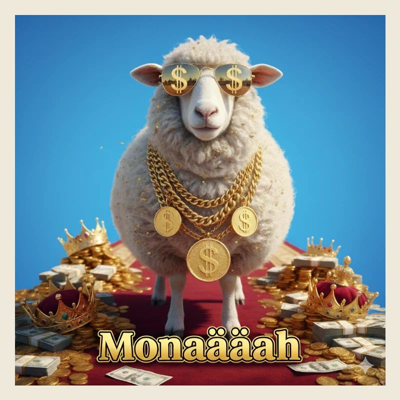Bling Sheep with Coin Chains