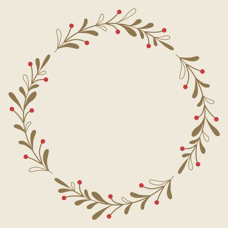 Winterlicher Kranz mit roten Beeren