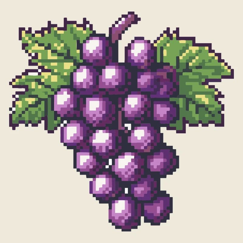 Raisins Pixel Violet