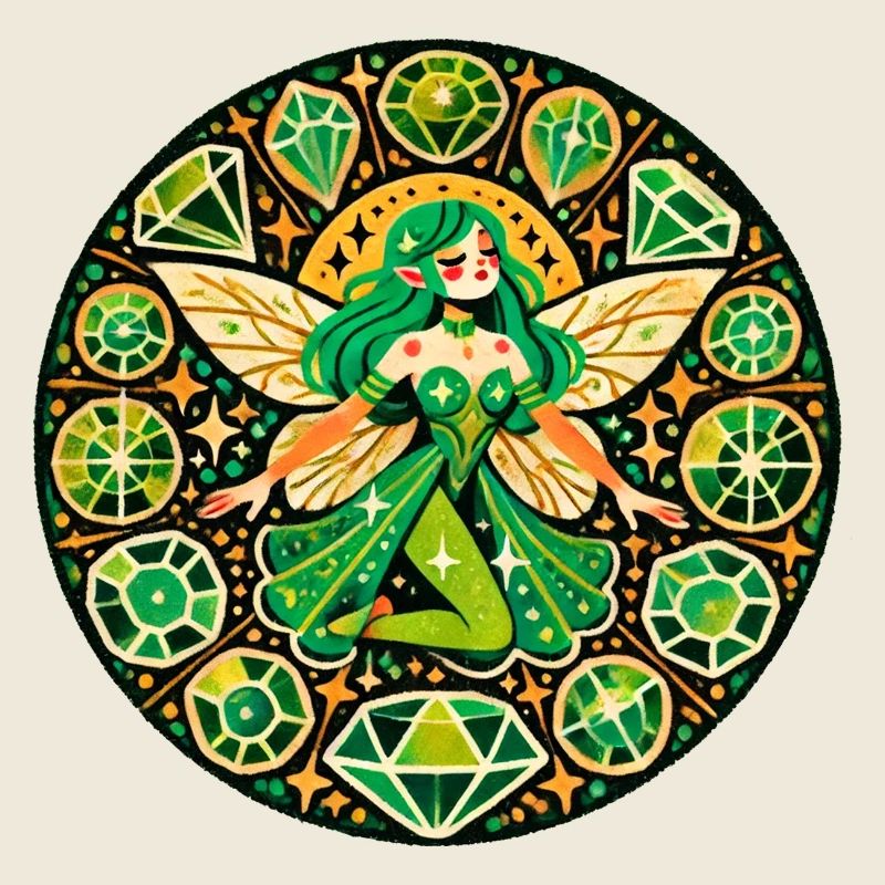 Smaragd-Fee-Mandala