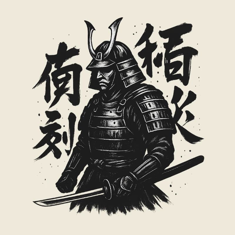 Samurai-Kalligraphie Kunst