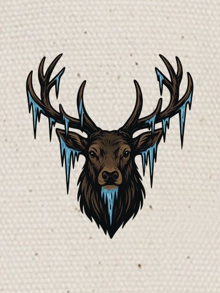 Icicle Deer Head