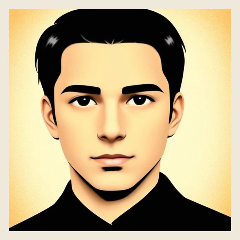 Modern Pop Art Vector Portrait