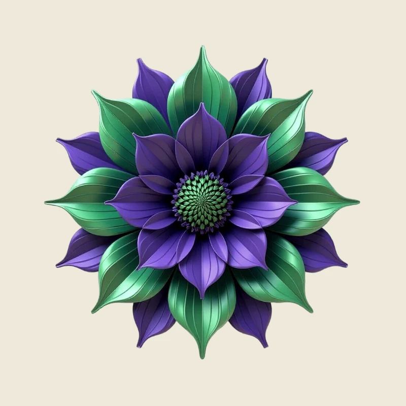 Fleur vert pourpre
