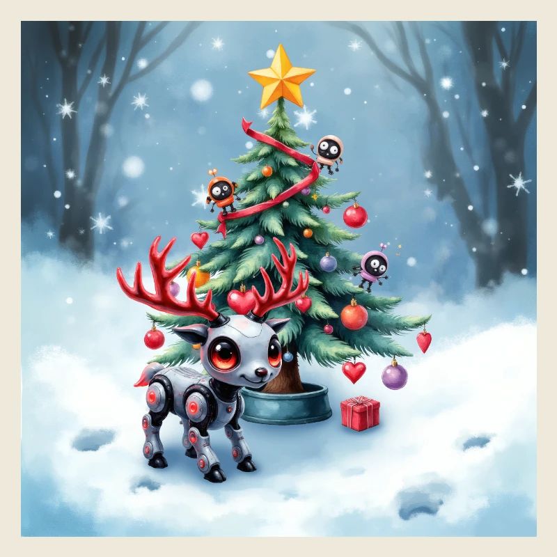 Renne robot de Noël
