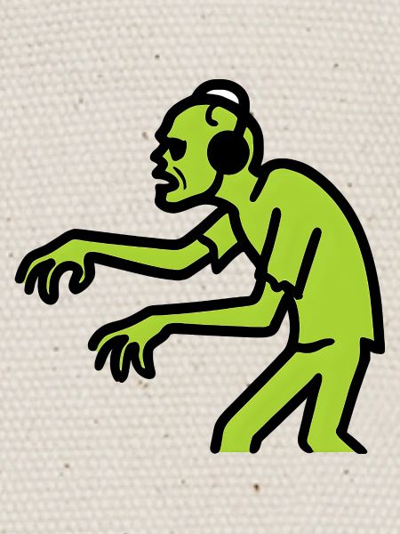 Zombie DJ Néon Vert