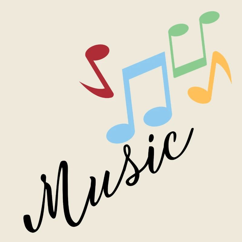 Notes de musique colorées