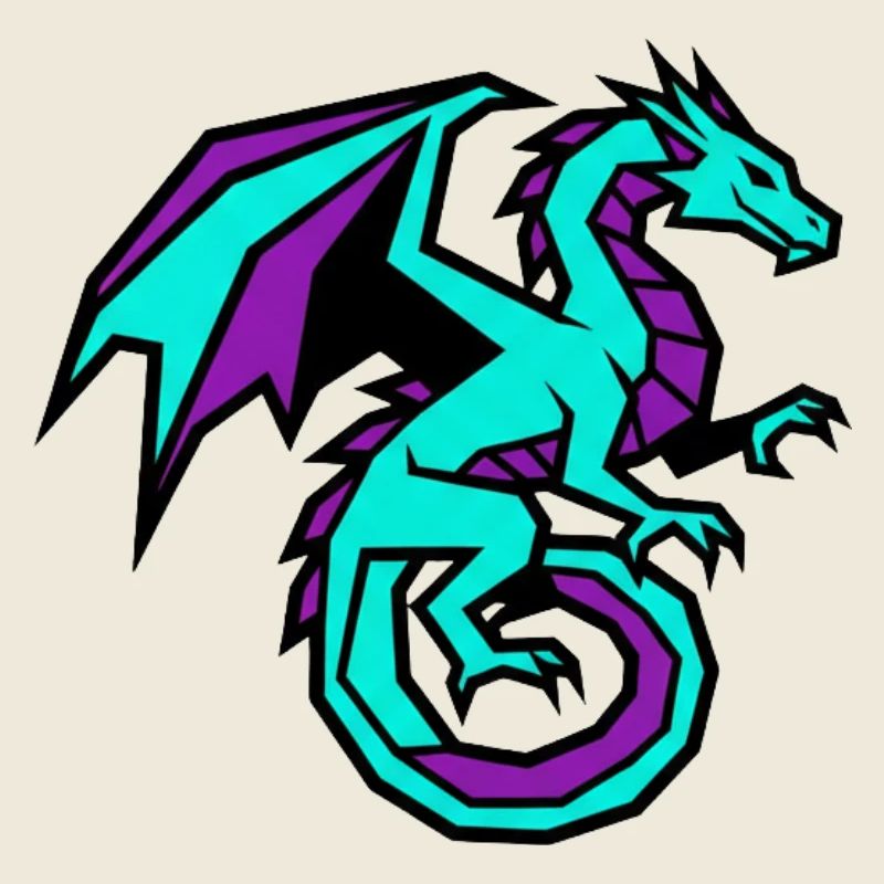 Dragon de jeu e-Sports | Logo de clan moderne
