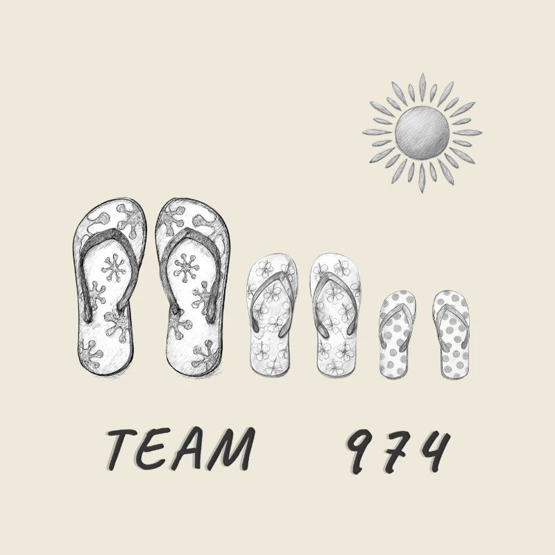 Team 974 Savates  Soleil Dessin Graphique