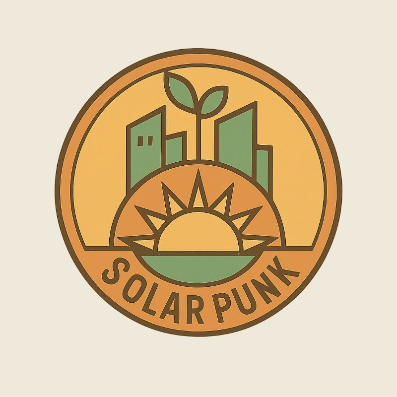 Solar Punk Emblem Sun City Seedling