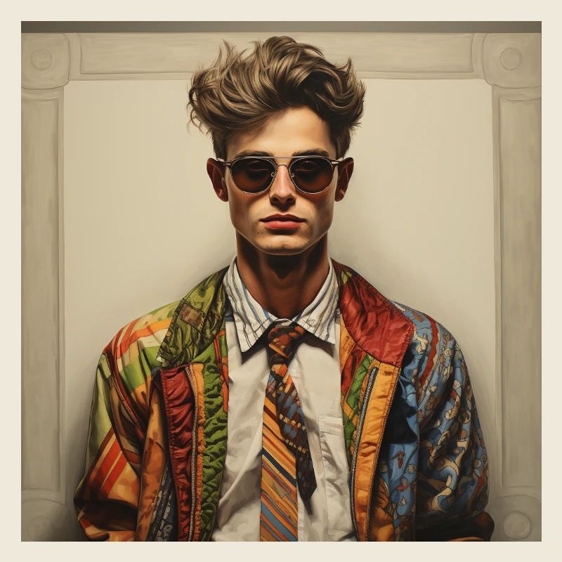 Veste rebelle patchwork