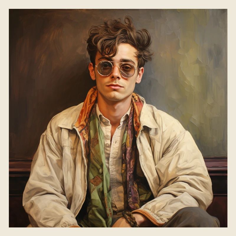 Portrait Retro Chic mit Sonnenbrille