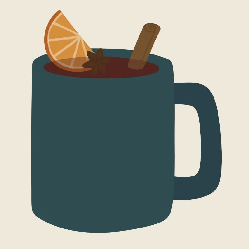 Illustration de tasse de vin chaud