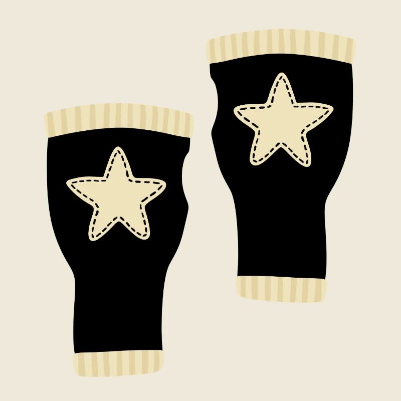 Conception de gants sans doigts étoile