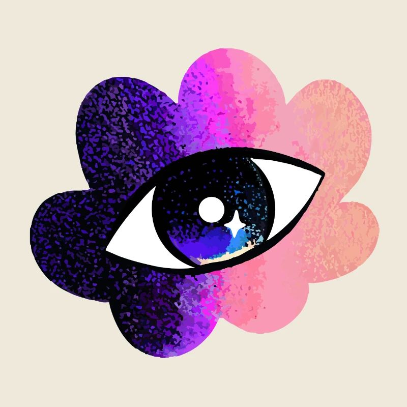 Oeil Cosmique En Fleur Dégradée