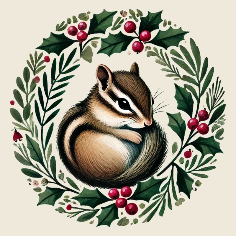 Stechpalmenkranz Eichhörnchen Charm