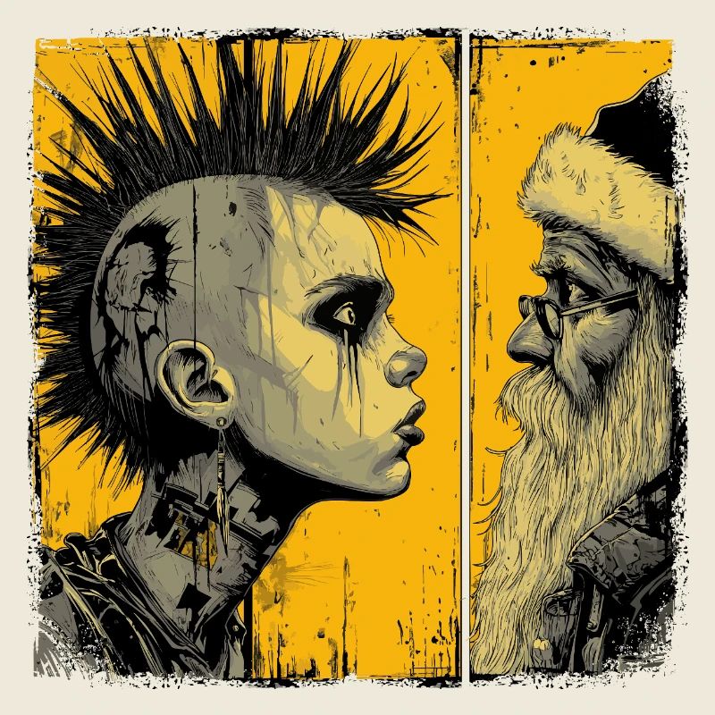 Punk trifft Weihnachtsmann 