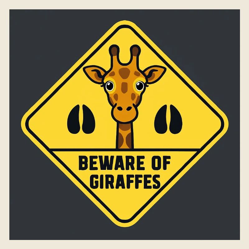 Giraffen-Warnschild