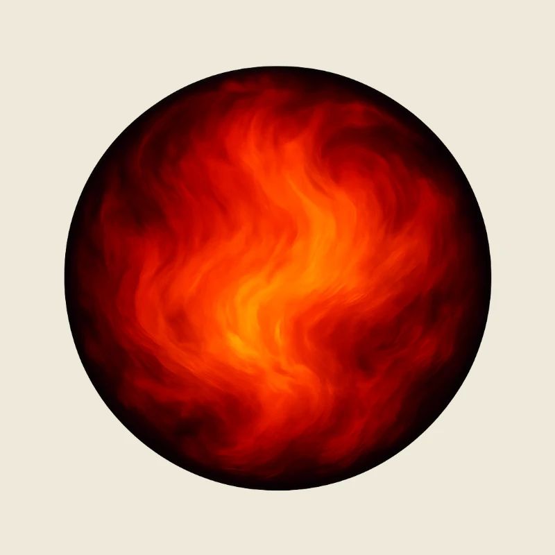 Orbe de feu tourbillonnant