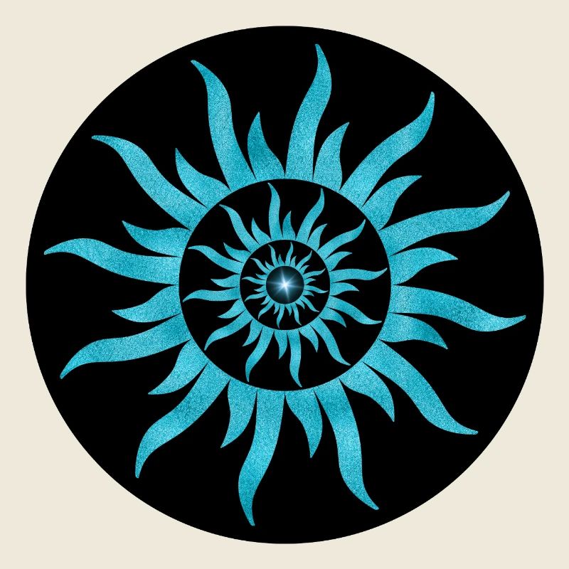 Soleil Spirale Bleu Saphir