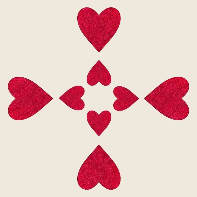 Glittering Cross Hearts