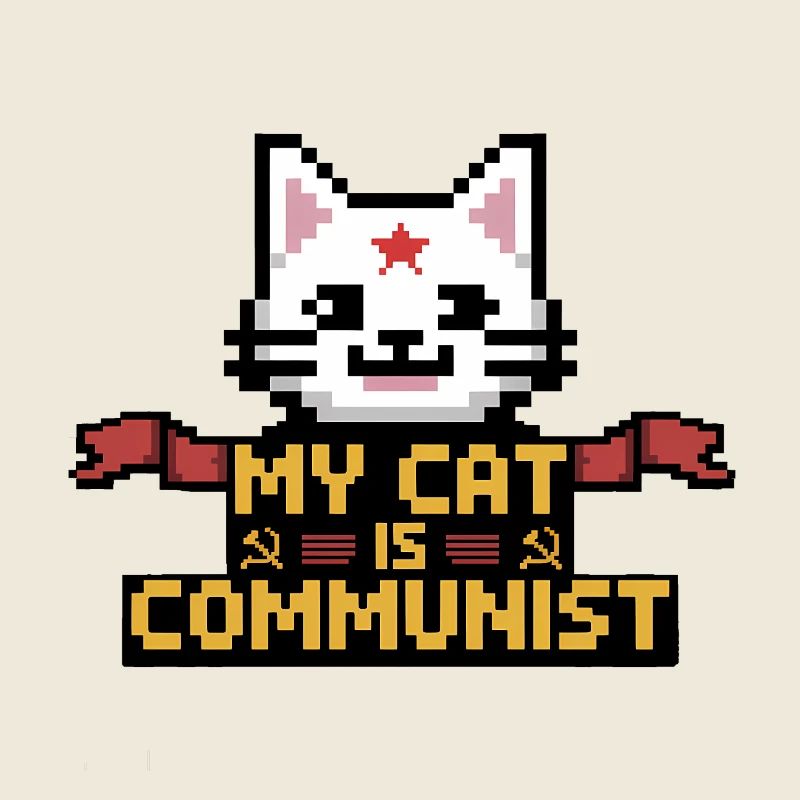 Mon chat est communiste - T-shirt Chat drôle