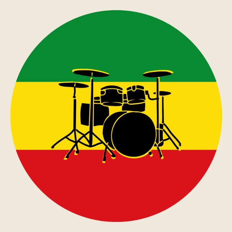 Reggae-Trommeln Silhouette