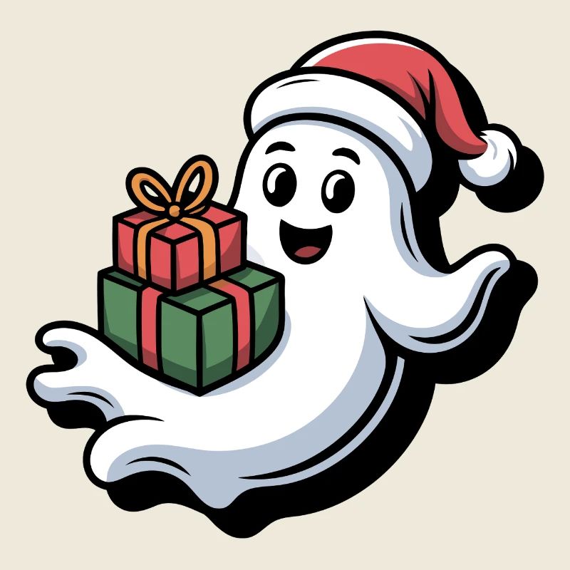 Weihnachtsgeist mit Geschenken
