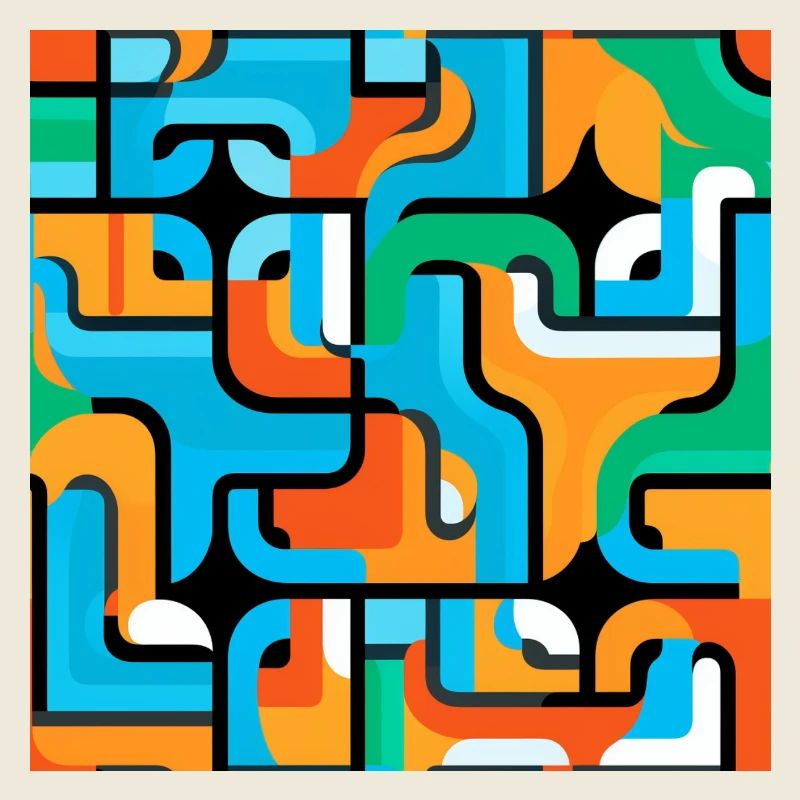 Colored Mesh Pattern Abstract