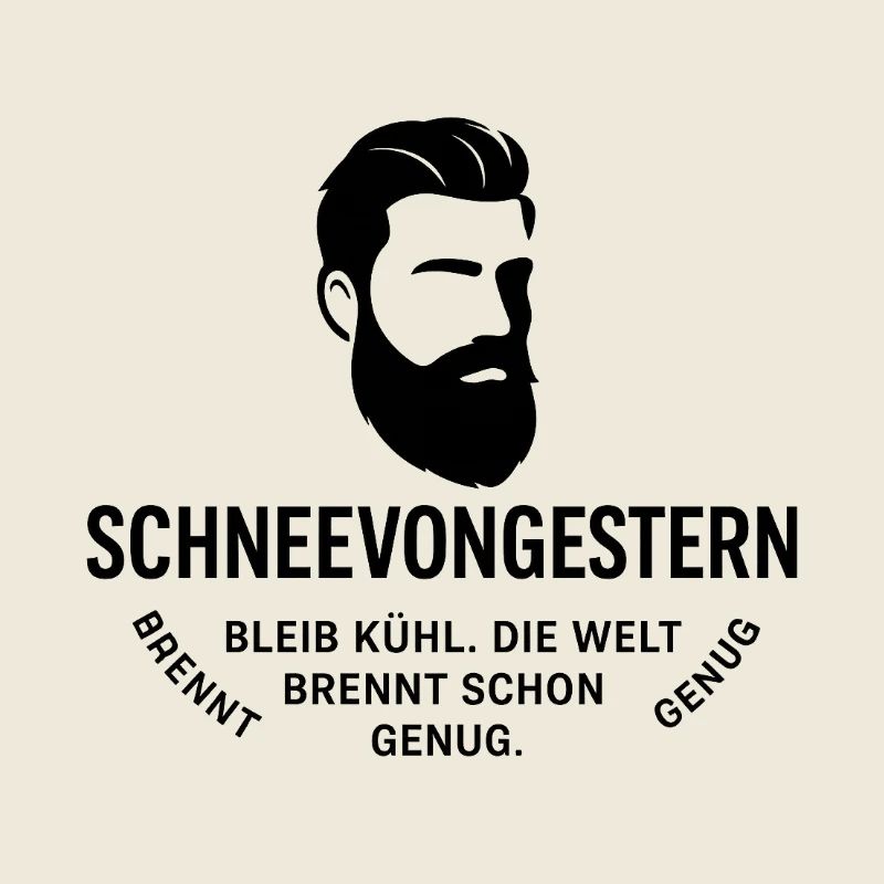 Portrait de tête de barbe avec graphiques de texte (SnowFromYesterday)