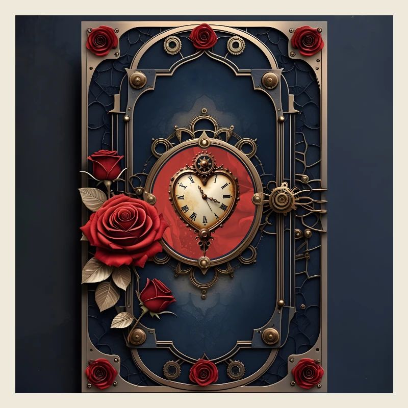 Art Deco Watch with Roses