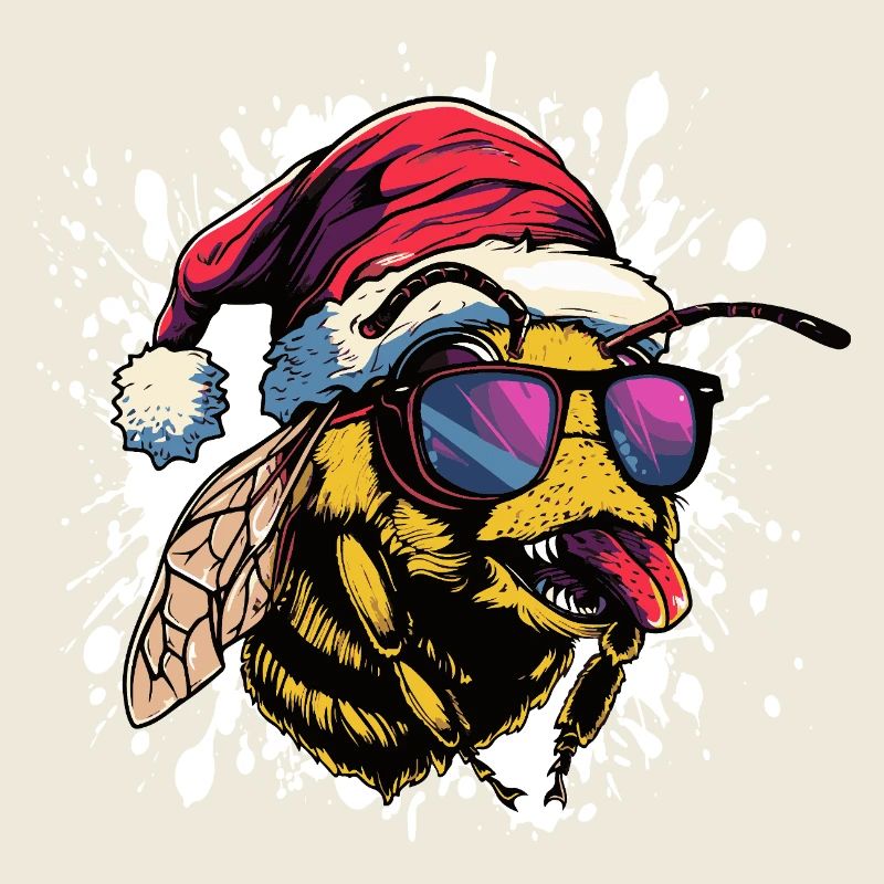 Biene Weihnachten Lustig