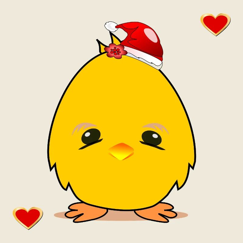 Christmas Chick Christmas Heart