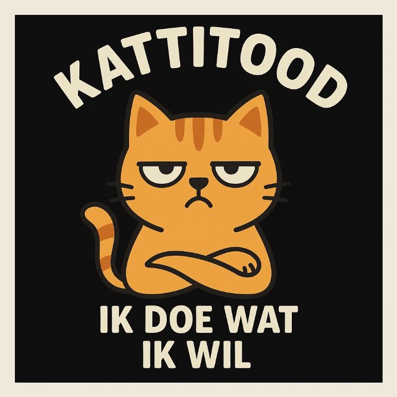 Grimmige Katze, die macht, was sie will