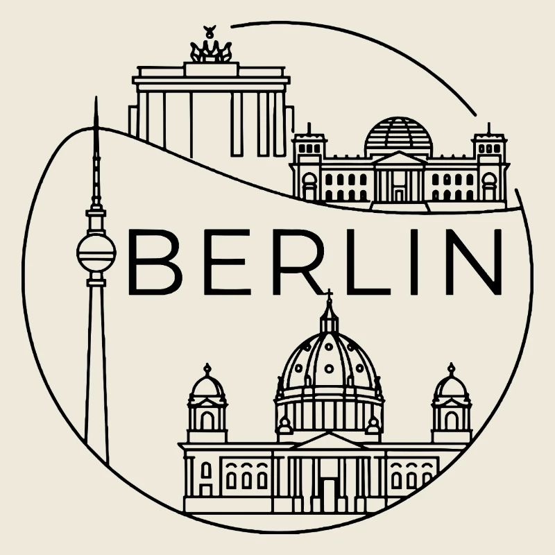 Berlin Landmark : conception moderne de lignes en cercle