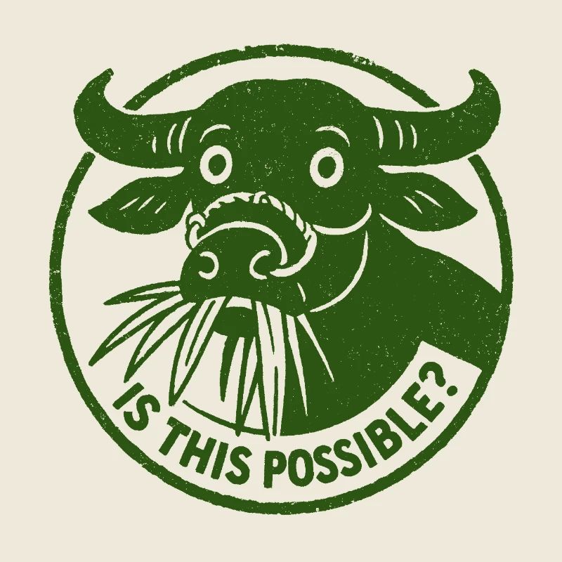 Est-ce que c’est possible curiosité drôle Buffalo Cow Stamp