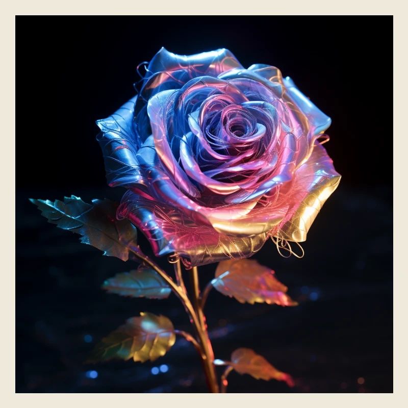 Rose Néon Irisé